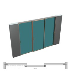 2 глухих + 1 центр в проеме